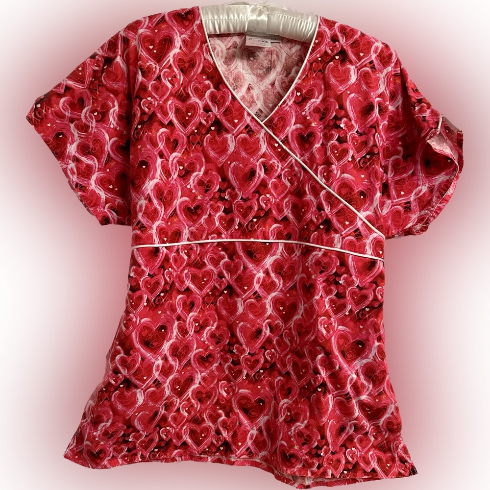 Women’s SCRUBS scrub top for Valentine’s Day